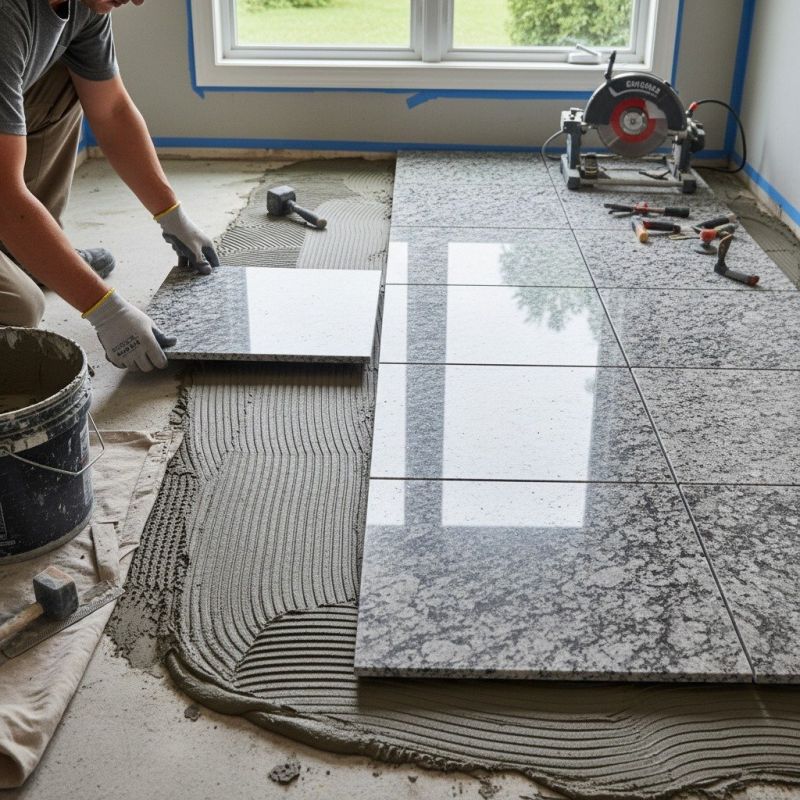 Granite Tile Repair detail