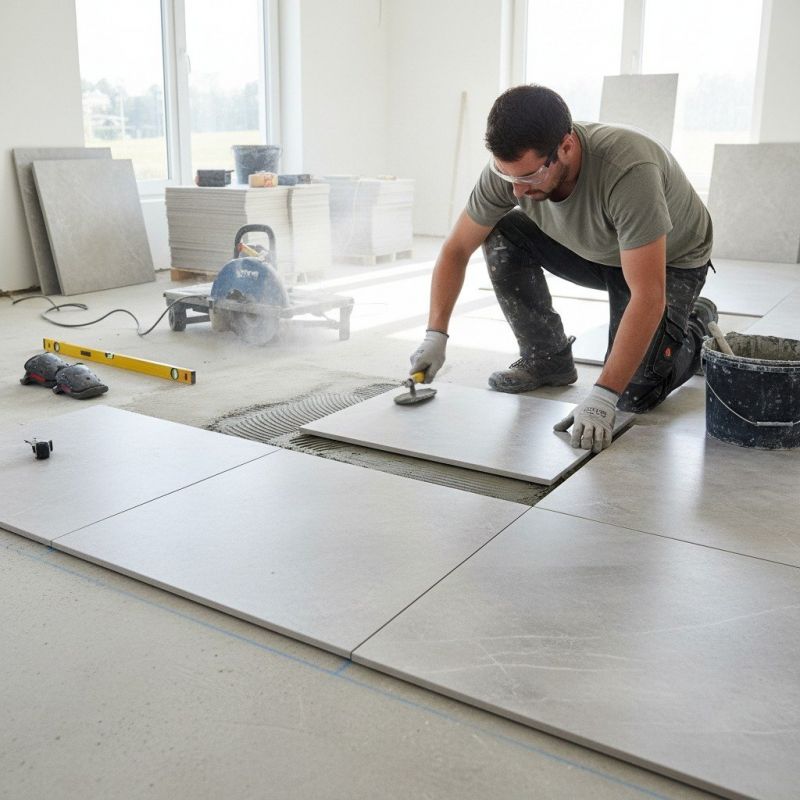 Hearth Tile Installation detail