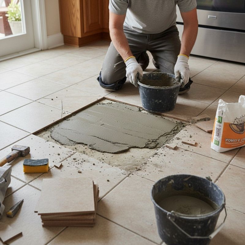 Marble Floor Repair detail