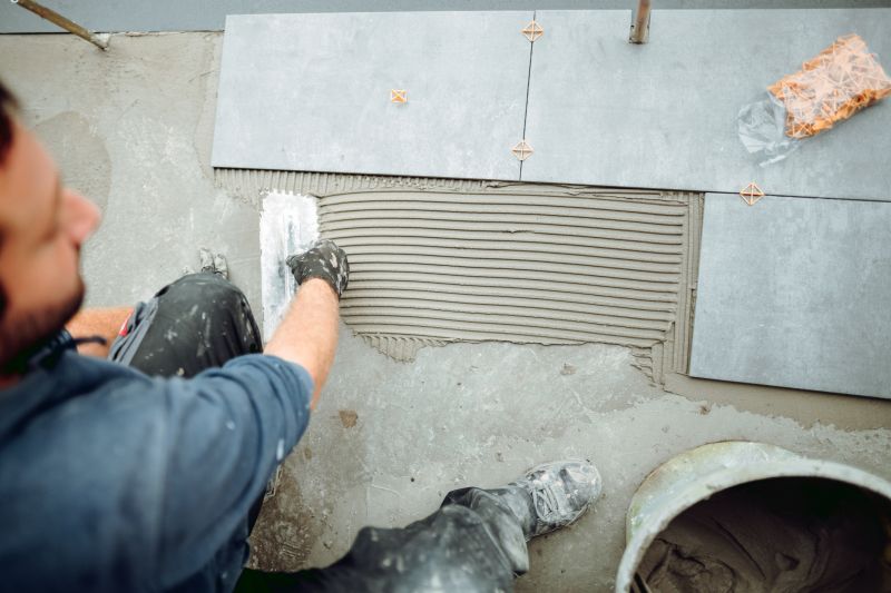 Porch Tile Installation detail