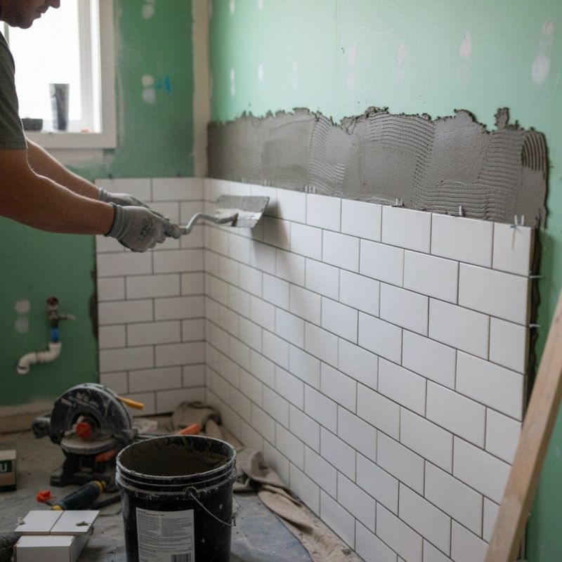 Subway Tile Installation detail