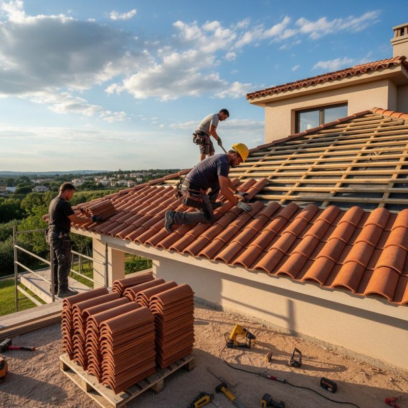 Terrace Tile Installation detail