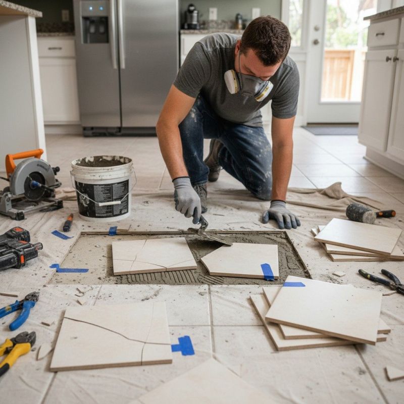 Tile Floor Reglazing
